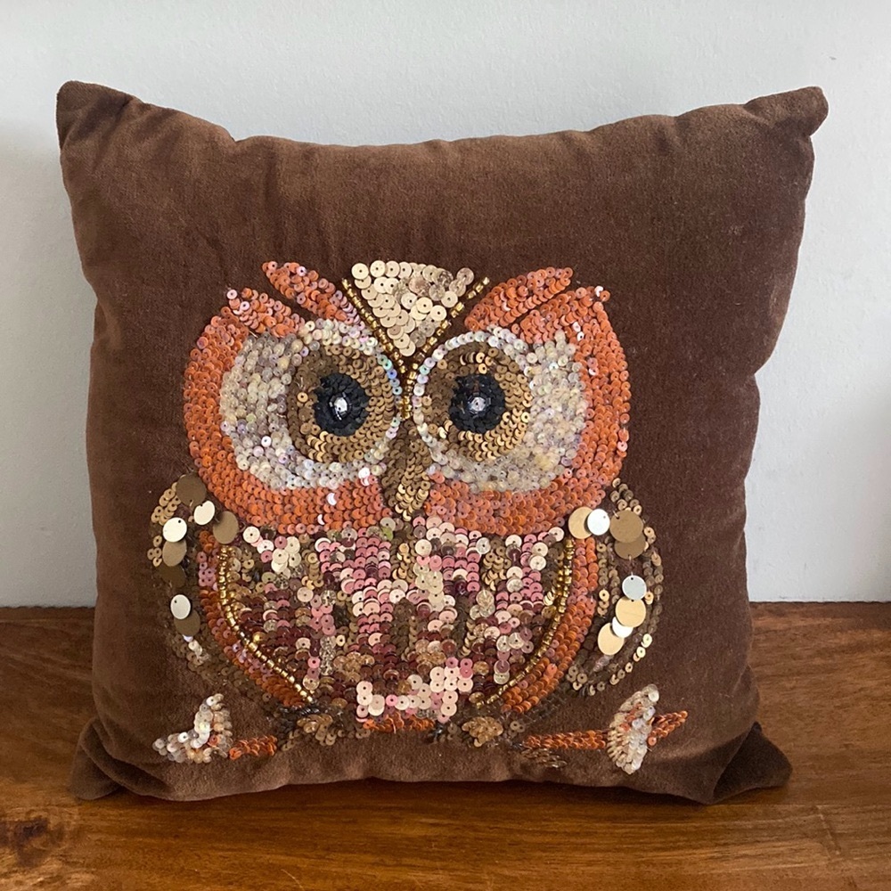 NEW. Pier 1 Pillow with Owl. 🦉 - Picture 3 of 16